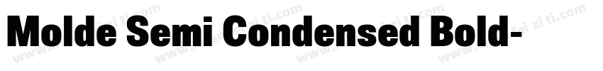 Molde Semi Condensed Bold字体转换
